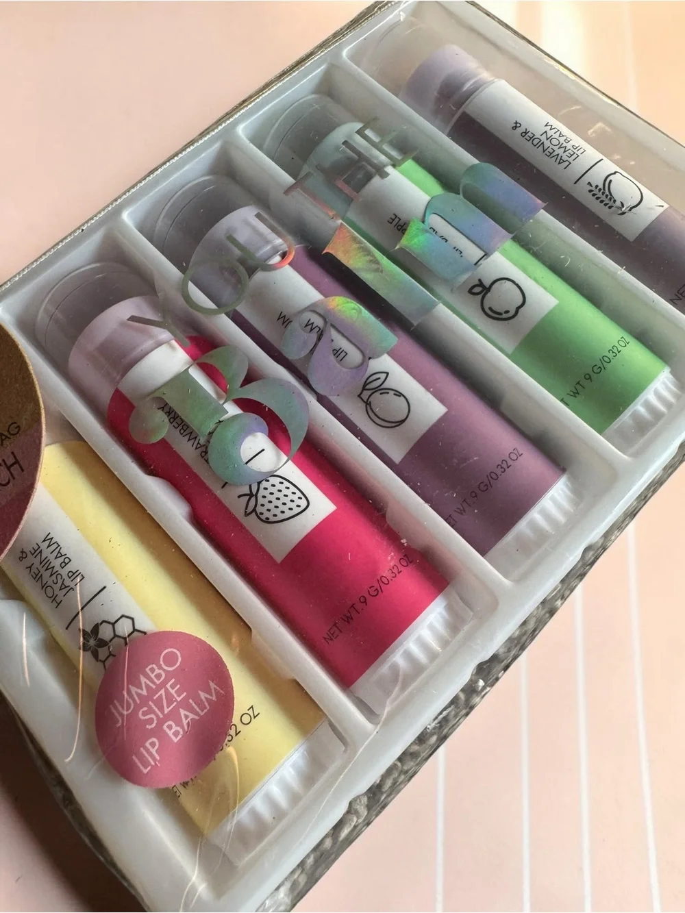You the Balm 5-Piece Jumbo Lip Balm Set NIB